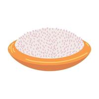 rice in the bowl vector