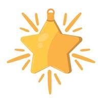 christmas gold star vector