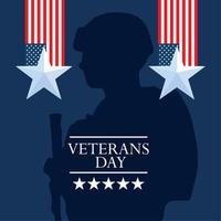 veterans day honoring all who served vector