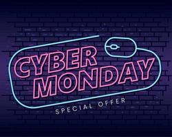 cyber monday special offer vector