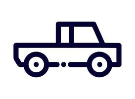 linear transport pickup truck vector