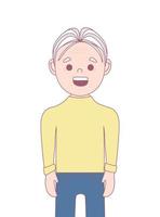 old man character vector