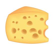 queso gouda icono realista vector