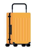 accesorio maleta amarilla vector