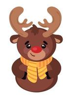 reindeer christmas character vector