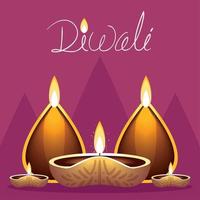 Diwali religious celebration vector