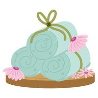 towels spa icon vector