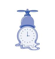 time clock flowing water vector