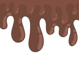 melted chocolate cocoa vector