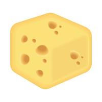 queso plano realista vector