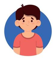 cute boy avatar vector