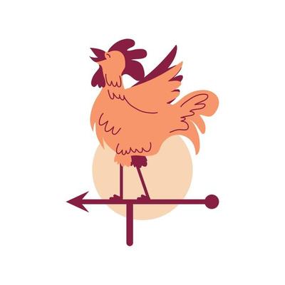 rooster and sun 13827795 Vector Art at Vecteezy