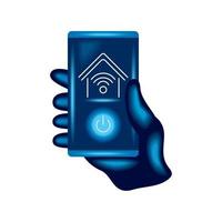 smart home mobile app vector