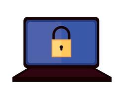 cyber security laptop vector