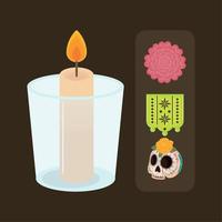 set of day of the dead vector