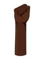 afro fist raised up vector