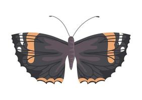 Flat Butterfly on white background vector