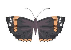 Flat Butterfly on white background vector