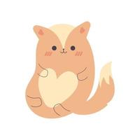 fox animal kawaii vector