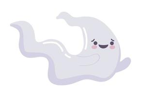 happy cute ghost icon vector