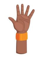 afro hand up vector