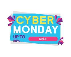 cyber monday up to sale vector