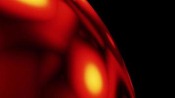 renderização digital planeta de fogo ardente vermelho video