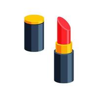 Red lipstick vector isolated on white background