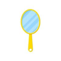 Hand mirror  flat design isolated vector