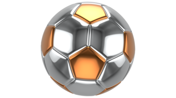 balón de fútbol aislado sobre fondo transparente png representación 3d