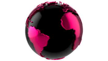 globo do mapa do mundo 3d transparente png