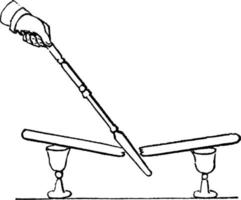 Inertia Demonstration, vintage illustration. vector