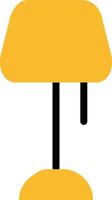 Yellow table lamp, illustration, vector on a white background.