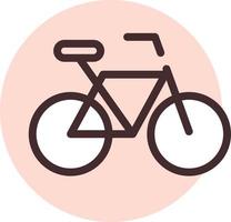 Bicycle riding, illustration, vector on a white background.