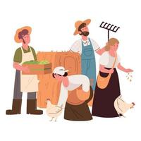farmer and peasant people vector
