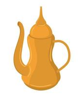 arabic teapot icon vector