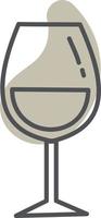 Wine glass, illustration, vector on a white background.