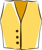 Yellow vest, illustration, vector on white background.