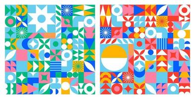 Bright seamless pattern. Geometric ornament for the background. Scandinavian-style wrapping paper vector