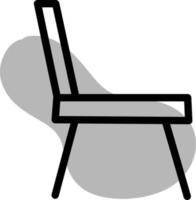 Black kitchen chair, illustration, on a white background. vector