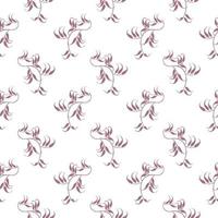 Violet plant ,seamless pattern on white background. vector