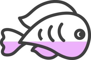 Purple sea fish, illustration, vector, on a white background. vector