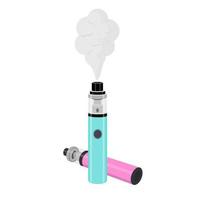 Cigarette electronic pen for smoking. Electronic cigarette. E-cigarette for vaping. Vector illustration.