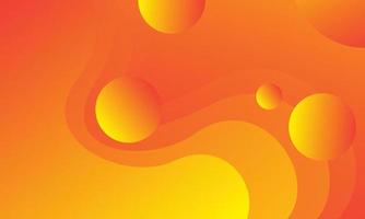 Liquid wave background with orange and yellow color background vector