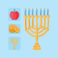 hanukkah jewish celebration vector