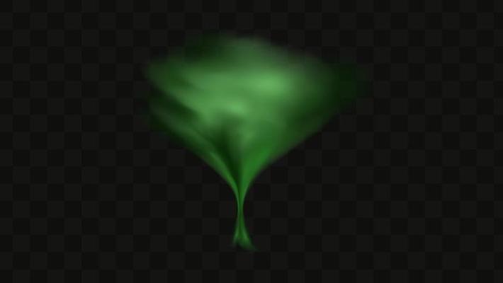 Green stink bad smell, smoke or poison gases,chemical toxic vapour.Vector realistic set of stench breath or sweat odor isolated on transparent checkered background.