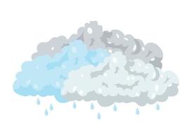 cloudy rain drops vector