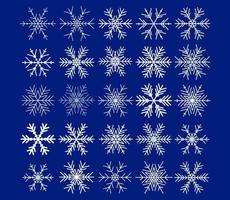 Snowflake vector icon background set