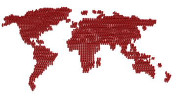 3D-Weltkarte Globus transparentes Png