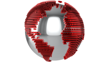 Carte du monde 3d globe png transparent